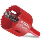 Scie cloche bi - m�tal, scie cloche bois �40mm, scie tr�pan avec adaptateur hexagonal et foret de centrage, ...