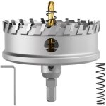 Scie cloche bim�tallique en carbure t. c. t robuste de qualit� industrielle coupe trou en acier inoxydable ...