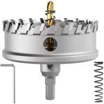 Scie cloche bim�tallique en carbure t. c. t robuste de qualit� industrielle coupe trou en acier inoxydable ...