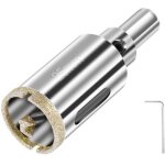 Scie cloche diamant 25 mm, foret diamant avec foret guidage central, scie cloche carrelage avec rev�tement ...