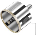 Scie cloche diamant 60 mm, foret diamant avec foret guidage central, scie cloche carrelage avec rev�tement ...