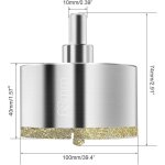 Scie cloche diamant 68 mm, foret diamant avec foret guidage central, scie cloche carrelage avec rev�tement ...