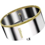 Scie cloche diamant�e 100 mm avec foret guidage de centrage, scie cloche carrelage avec rev�tement diamant, ...