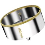 Scie cloche diamantée 100 mm avec foret guidage de centrage, scie cloche carrelage avec revêtement diamant, ... Scie cloche diamantée 100 mm avec foret guidage de centrage, scie cloche carrelage avec revêtement diamant, ...
