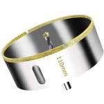 Scie cloche diamante 110 mm avec foret guidage de centrage, scie cloche carrelage avec revtement diamant, ...