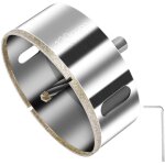 Scie cloche diamant�e 120 mm, foret diamant avec foret guidage central, scie cloche carrelage avec rev�tement ...