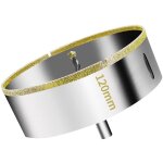 Scie cloche diamant�e 120 mm avec foret guidage de centrage, scie cloche carrelage avec rev�tement diamant, ...