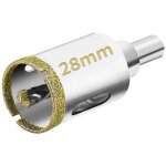 Scie cloche diamantée 28 mm avec foret guidage de centrage, scie cloche carrelage avec revêtement diamant, ... Scie cloche diamantée 28 mm avec foret guidage de centrage, scie cloche carrelage avec revêtement diamant, ...