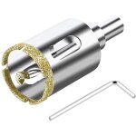 Scie cloche diamant�e 28mm avec foret guidage de centrage, scie cloche carrelage avec rev�tement diamant, ...