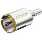 Scie cloche diamante 30 mm avec foret guidage de centrage, scie cloche carrelage avec revtement diamant, ...