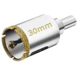 Scie cloche diamant�e 30 mm avec foret guidage de centrage, scie cloche carrelage avec rev�tement diamant, ...