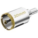Scie cloche diamantée 30 mm avec foret guidage de centrage, scie cloche carrelage avec revêtement diamant, ... Scie cloche diamantée 30 mm avec foret guidage de centrage, scie cloche carrelage avec revêtement diamant, ...