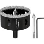 Scie cloche diamant�e de 68 mm avec m�che pilote, foret tr�pan diamant� dent�, scie cloche diamant pour ...