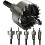 Scie  cloche hss acier cobalte. coffret 5 forets: 16 + 18, 5 + 20 + 25 + 30 mm hss cobalt, acier inoxydable. ...