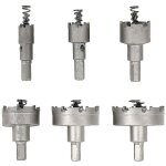 Scie cloche pour m�tal, lot de 6 forets de scie cloche en carbure, scies cloches en acier inoxydable, ...