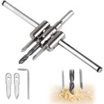 Scie cloche reglable bois 40 mm � 200 mm, foret de trou circulaire r�glable tr�pan, avion forage menuiserie ...