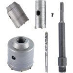 Scie � cloche tr�pan, �30mm, 40mm, 50mm set de scies cloches , tr�pan b�ton 350 mm sds plus tige d'extension ...
