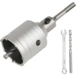 Scie cloche tr�pan beton � 60mm avec adaptateur sds plus 110 mm, carotteuse beton, scie tr�pan pour percer ...