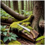 Scie courb�e � manche en bois de 270 mm, scie d'abattage ext�rieure, scie d'�lagage d'arbres fruitiers, ...