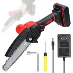 Scie d'�lagage �lectrique portable 21 v, 15 cm (6 pouces), petite scie � cha�ne pour fendre le bois, ...
