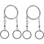 Scie � fil d'acier de survie scie � fil de poche 2 pi�ces id�al pour l'�quipement de survie camping chasse ...