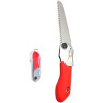 Scie pliante � �laguer, scie portable pour le camping, scie � arbre de jardin compacte, adapt�e au bois ...