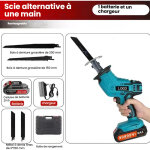 Scie sabre sans fil pour makita 21 v, longueur de course 21 mm, vitesse variable 1200 tr / min, scie ...