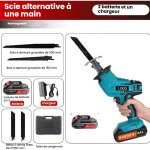 Scie sabre sans fil pour makita 21 v, longueur de course 21 mm, vitesse variable 1200 tr / min, scie ...