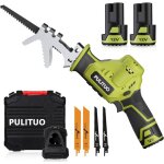 Scie sabre sans fil, pulituo 12v scie egone electrique sans fil vitesse variable 0 - 2700rpm, vert scie ...