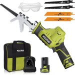 Scie sabre sans fil, pulituo 12v scie ego�ne electrique sans fil vitesse variable 0 - 2700rpm, vert scie ...