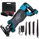 Scie sabre, scie sauteuse, queue de renard, ensemble puissant de 4 lames, 2 batteries 3 ah, �tui