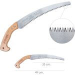 Scie samurai courbe, manche en bois 330 mm
