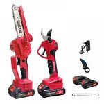 Scie et s�cateur �lectriques 300w ? kit 4 + 1 lames, 3 modes, 2 batteries ? coupe - branches sans fil ...