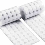 Scratch autocollant rond, cercles avec crochets et boucles auto - adh�sifs 500 paires monnaies arri�re ...