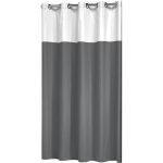 Sealskin double rideau douche 180x200cm polyester blanc gris