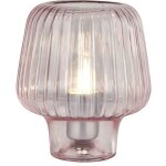 Searchlight aria lampe de table en verre ondul� rose
