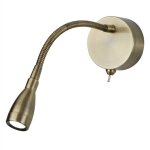 Searchlight - lampe de lecture murale d'int�rieur flexible � 6 ampoules led, laiton antique