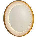 Searchlight luxo miroir led, m�tal dor� effet marbre