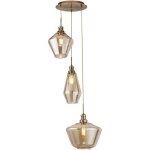 Searchlight mia - pendentif � 3 ampoules au plafond en verre � champagne