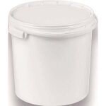 Seau 15l pp blanc avec poign�e et couvercle d. 308mm h. 316mm