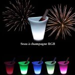 Seau  champagne lumineux rgb  led