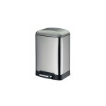 Poubelle de salle de bain rectangulaire acier inoxydable - 6l