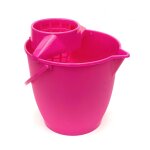 Seau de nettoyage 10l rose rose ovale seau d'essuyage avec presse seau � eau plastique
