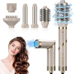Seche cheveux 5 en 1 air styler, brosse soufflante hair styler, boucleur a cheveux � air brosse � lissante ...
