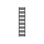 Sche serviette radiateur - matisere - sche - serviette eau chaude noir de 1620mm de haut et 430mm de ...