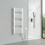 Sche - serviettes lectrique avec lment chauffant thermostat 300w, blanc radiateur lectrique sche ...
