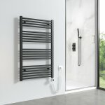 Sche - serviettes lectrique avec lment chauffant thermostat 500w, anthracite radiateur lectrique ...