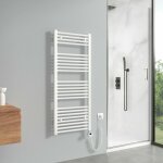 Sche - serviettes lectrique avec lment chauffant thermostat 500w, blanc radiateur lectrique sche ...