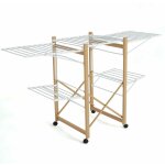Etendoir � linge pliable ushuaia bois aluminium 28m