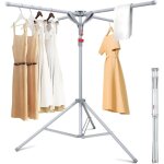 S�choir � linge etendoir � linge pliable int�rieur et ext�rieur, s�che linge avec 4 bras de crochet, ...